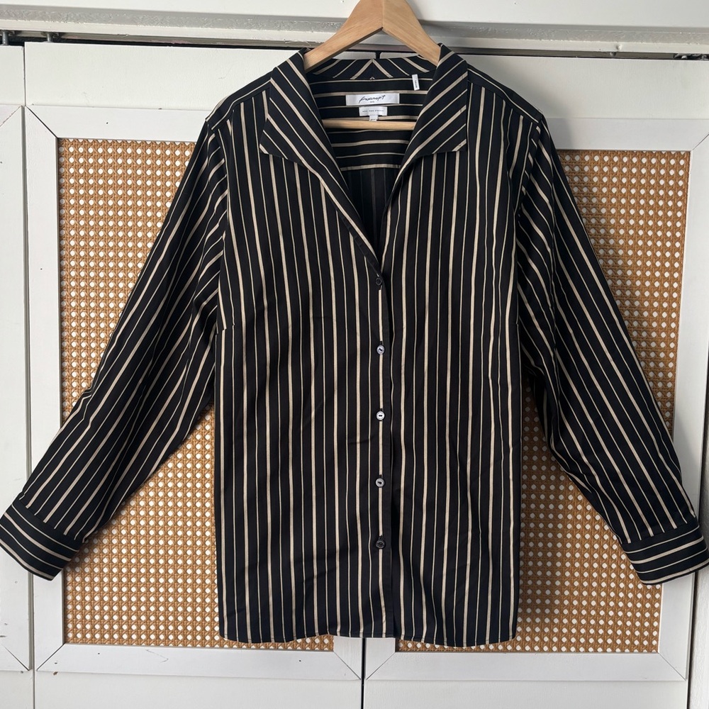 Foxcroft Margie Button Down- Flattering business blouse